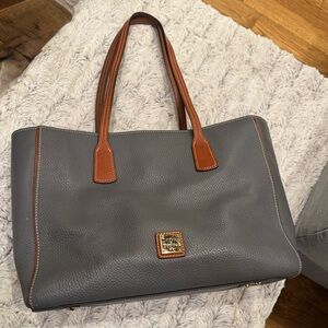 Dooney & Bourke Charcoal and Chestnut Tote